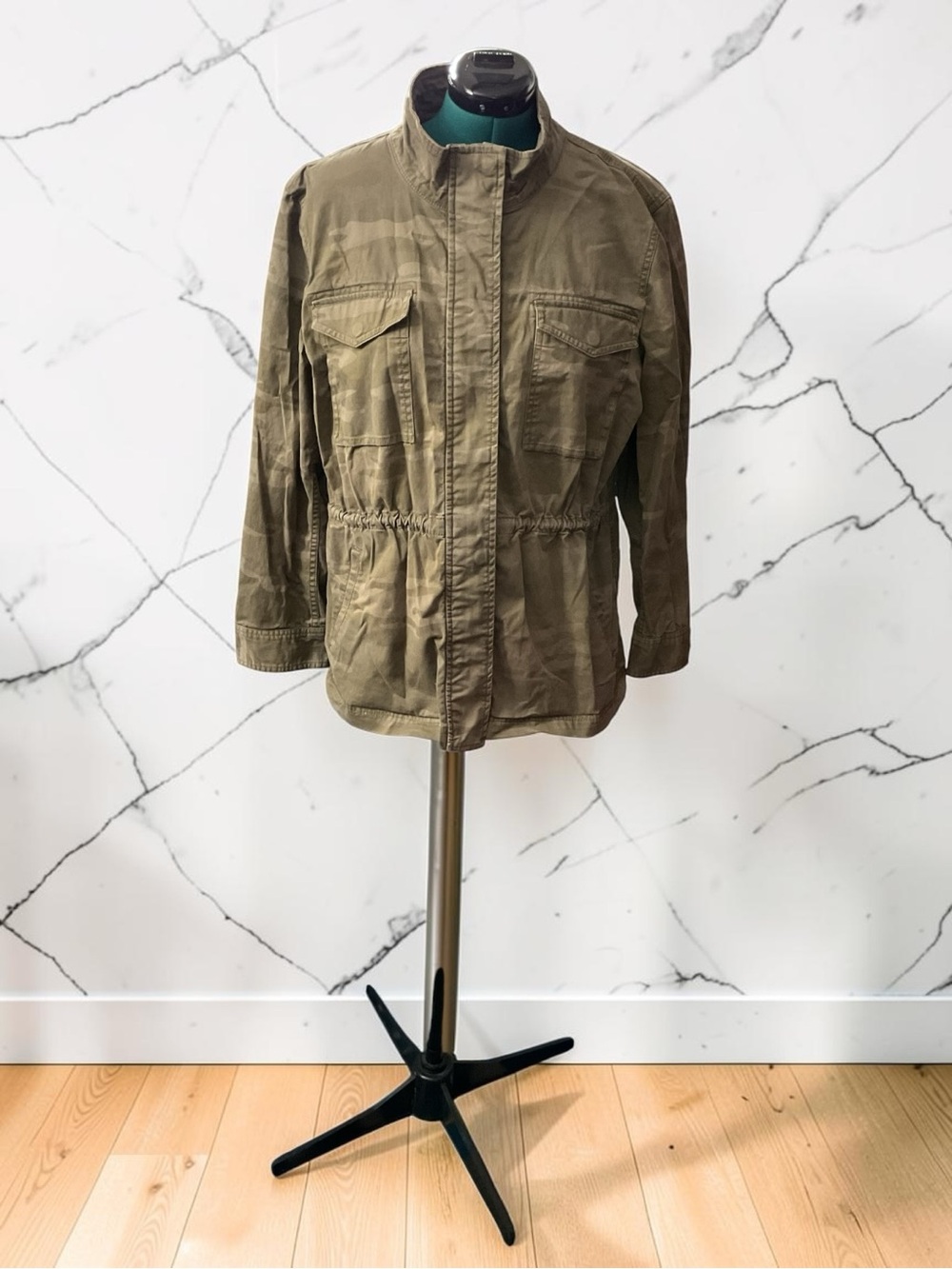 Style & Co. Utility Field Jacket in Olive P:24” L:30.5”